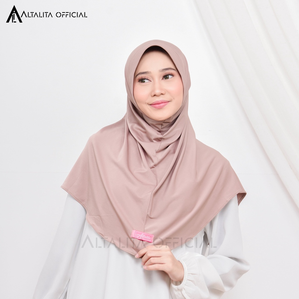 Altalita - Kerudung Bergo Hamidah Sport Menutupi Dada Bahan Jersey Spandek High Quality Pad