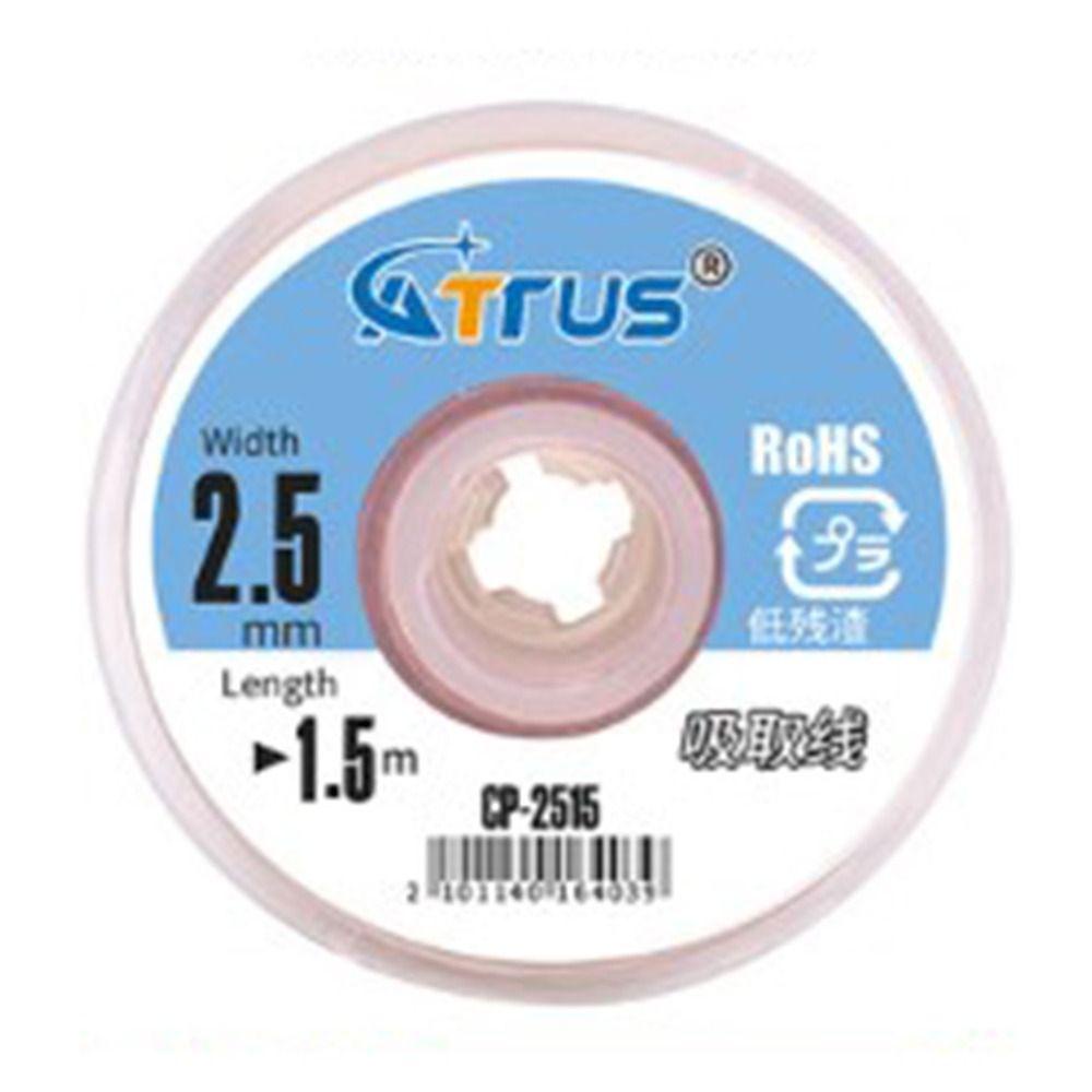 TOP 1.5m Panjang Desoldering Kepang Solder Perbaikan Listrik Penyerap Timah BGA Komponen Aksesoris Las Solder Perlengkapan