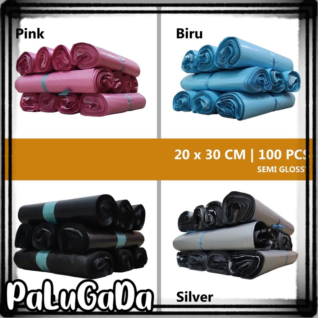 

PaLuGaDa - POLYMAILER 20x30 (100 PCS) - Kantong Plastik Olshop Packing Polimailer Online Shopping Bag Lem Tebal Murah Medan