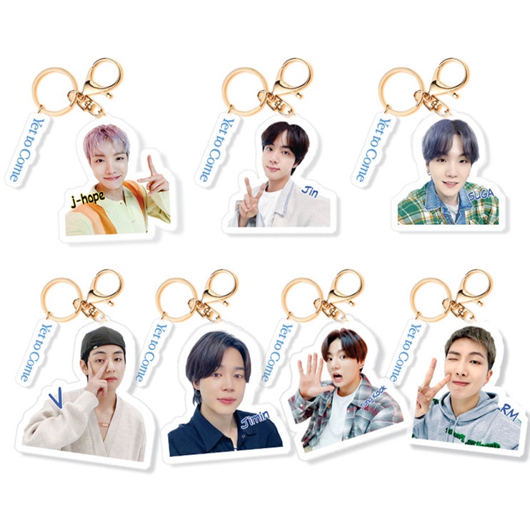 1pc BT-S Gantungan Kunci Akrilik Yet To Come Proof Key Ring Gantung Bangtan Boys