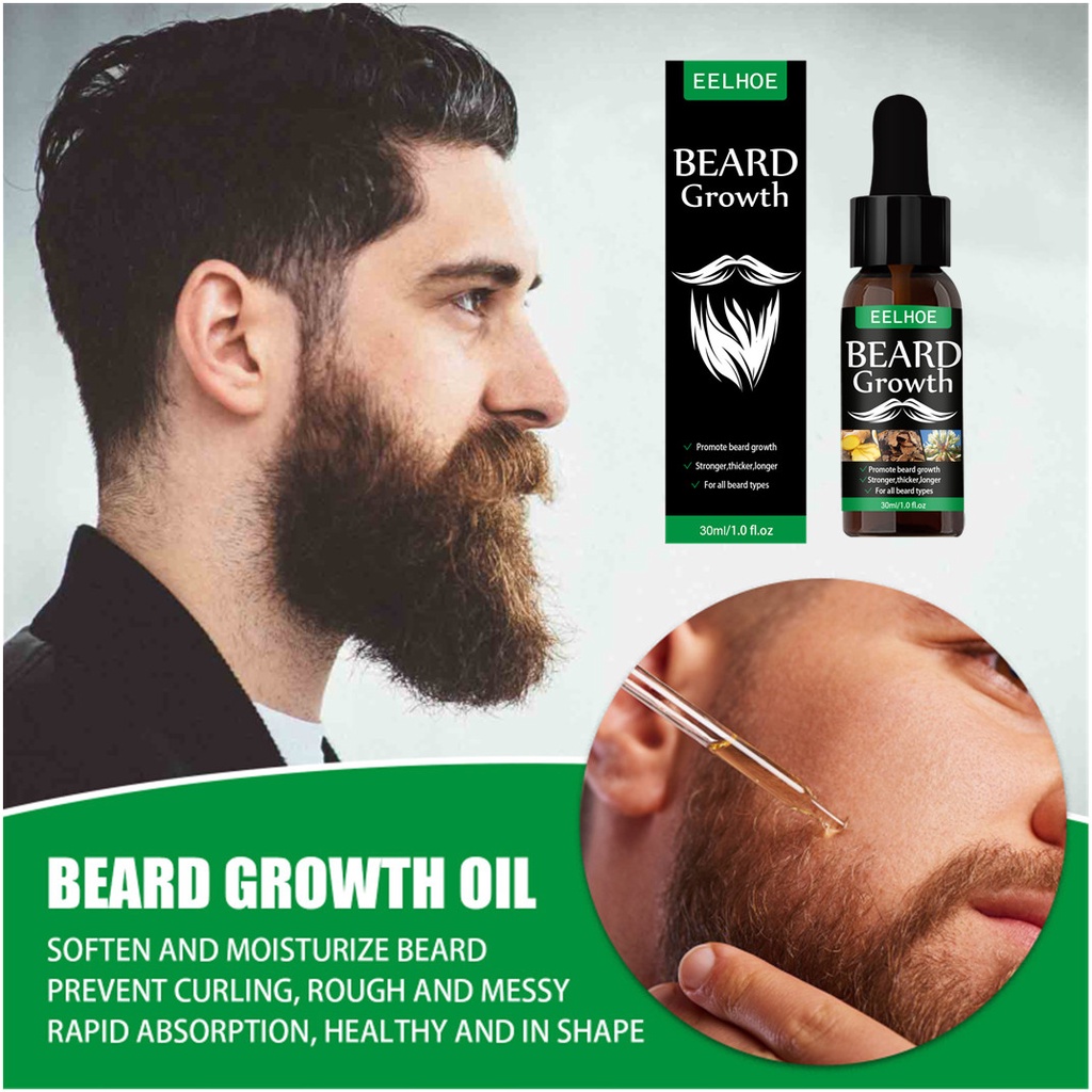 EELHOE Beard Growth Oil 30ml Minyak Penumbuh Brewok Jambang Jenggot dan Kumis (Memaksimalkan Pertumbuhan Brewok 30ml) Original