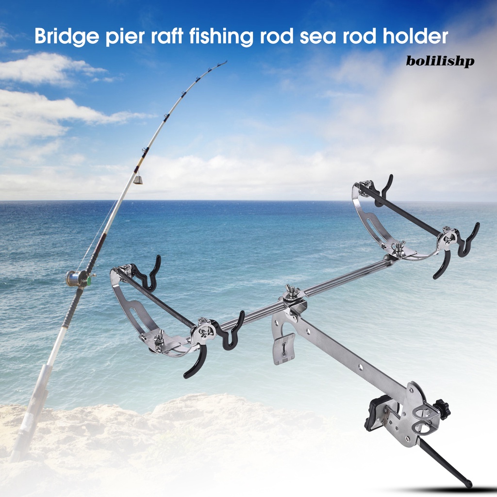 Bo-bridge Fishing Bracket Multi-angle Adjustable Portable Stainless Steel Lipat Rakit Dukungan Memancing Untuk Memancing