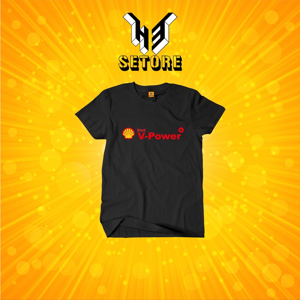 Kaos Dewasa Shell V-Power Logo Simple Baju