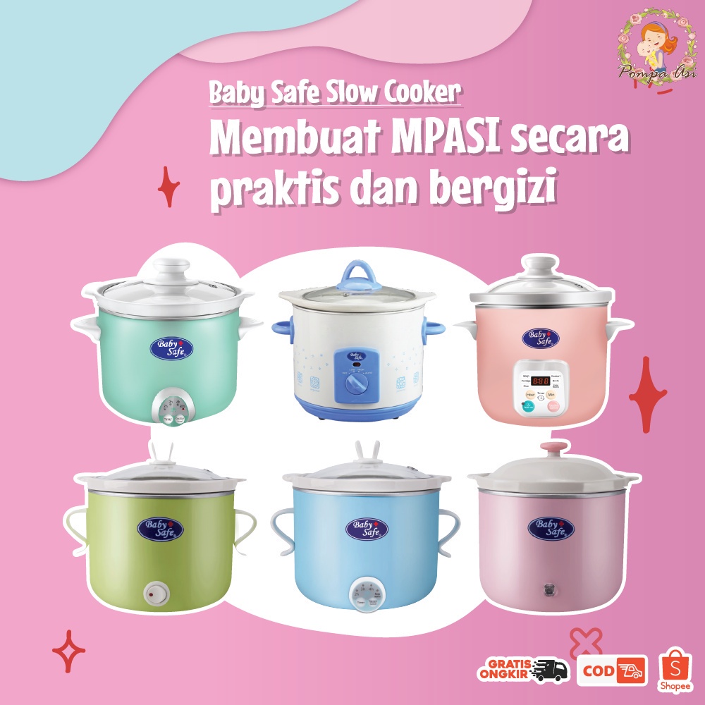 Baby Safe Slow Cooker MPASI Digtal Peralatan Makan Bayi Praktis Hampers Kado Lahiran By Mallpompaasi