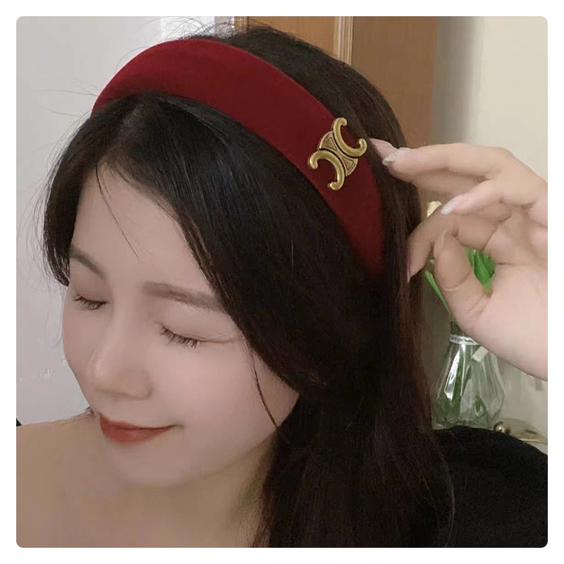 Headbands Camellia,Warna Hitam Putih,Untuk Aksesoris Rambut Wanita - SG