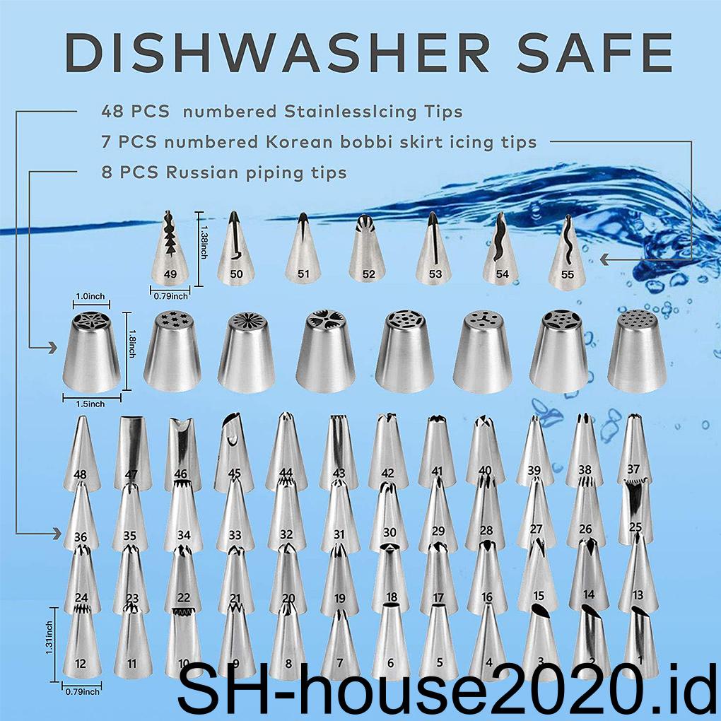 137pcs/set Pastry Decorating Set Meja Putar Kue Piping Baking Tools Kit