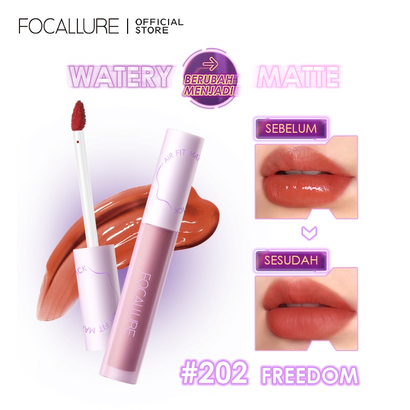 FOCALLURE 2PCS Makeup Kit Waterproof Eyebrow Cream Gel &amp; Long-Lasting Matte Lip Tint Makeup Set