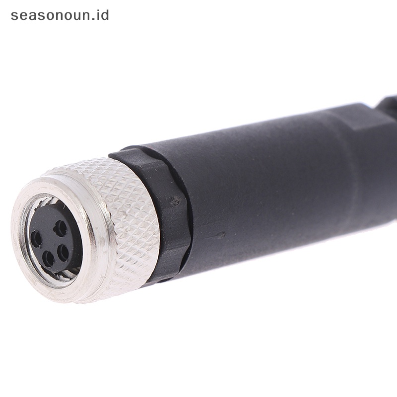 Seasonoun 1Pc Konektor Sensor M8 3per4pin Male/Female Colokan Sudut Lurus.