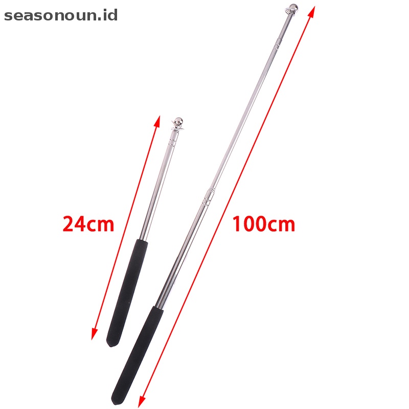 Seasonoun Professional touch 1meter head telescopic flagpole stainless Profesor pointer.