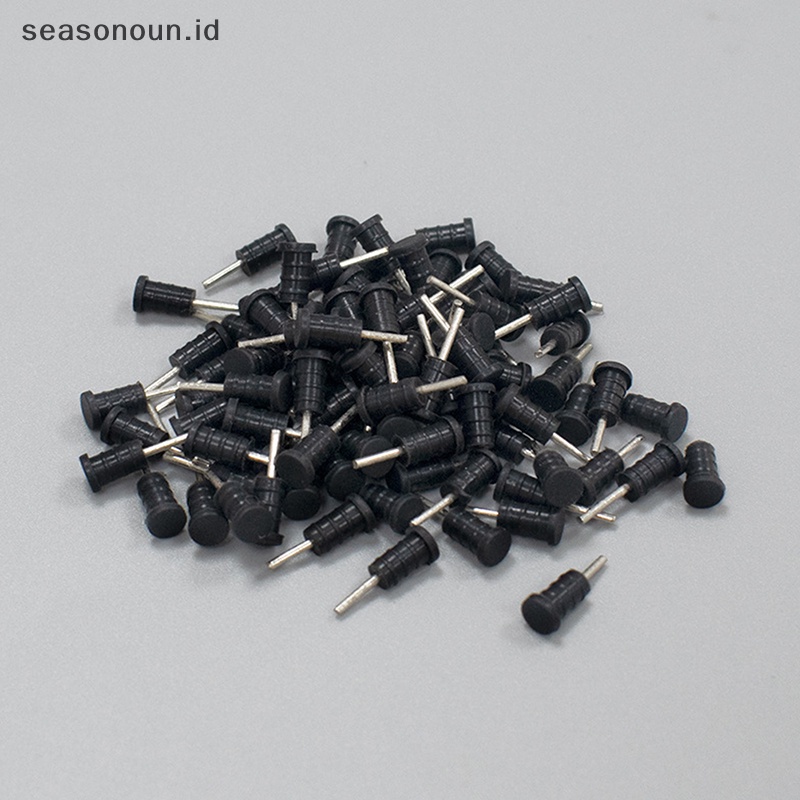 Seasonoun 10Pcs 3.5mm Earphone Debu Plug Mini Universal Silikon Serbaguna Jack Dust Pin Aksesoris Ponsel Pintar Audio Karet Plug Ponsel Headphone Jack Lembut Karet Plug