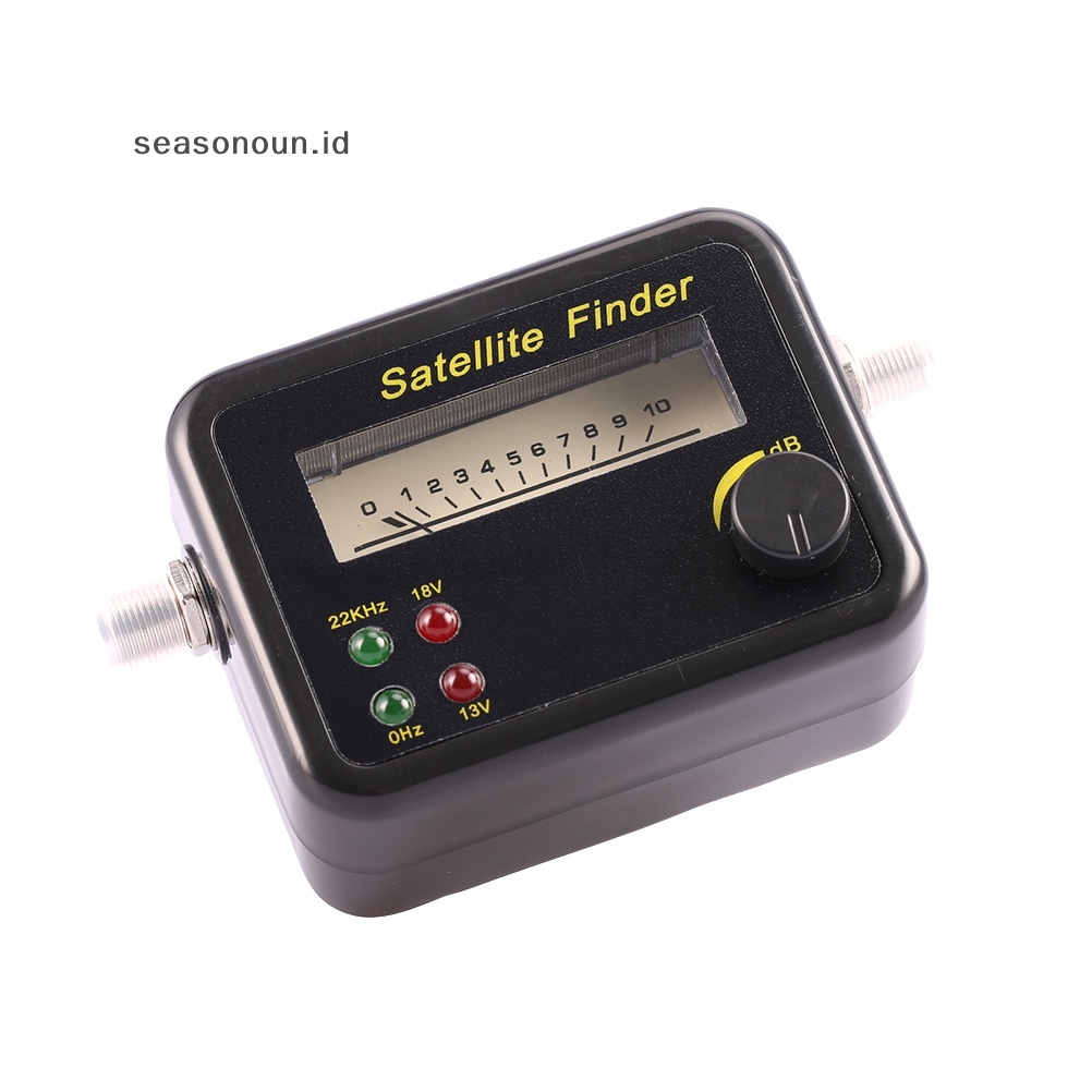 Seasonoun Plastik Hitam Mini Digital LCD Display Pencari Sinyal Satelit Meter Tester.