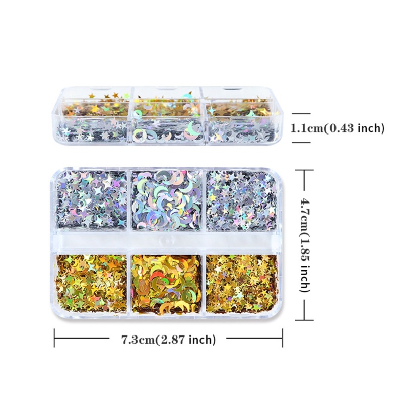 Siy Bulan Bintang Isi Glitter Untuk Perlengkapan Dekorasi Membuat Perhiasan Resin UV