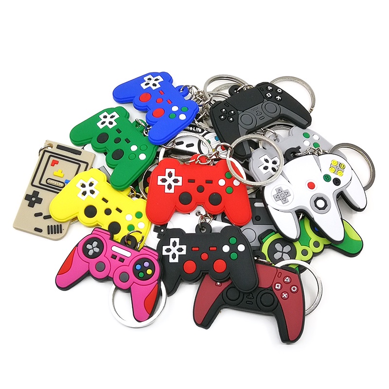 1 Pcs PVC Gaya Baru Mesin Game Gantungan Kunci Keyring Lucu Gamepad Joystick Gantungan Kunci Gantungan Kunci Tas Mobil Gantung Cocok Pria Cowok keys