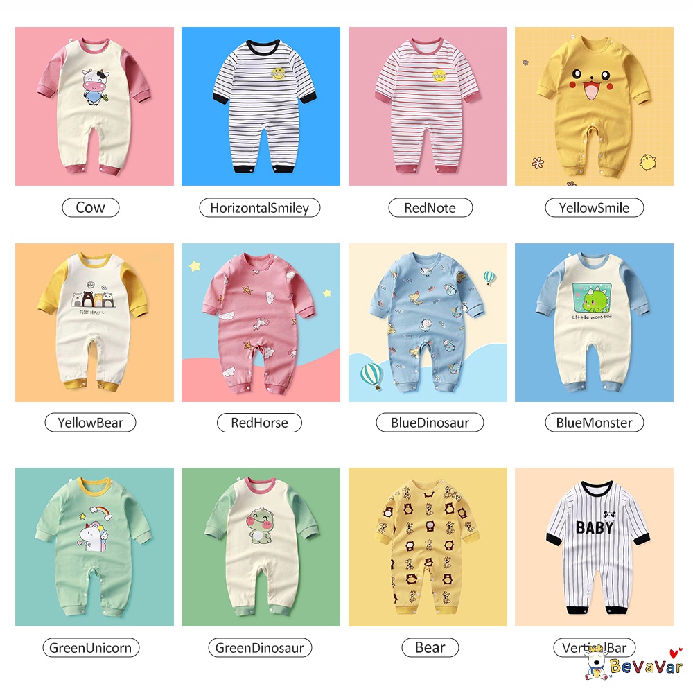 BEVAVAR Sleepsuit Romper Bayi Newborn/Jumper Bayi Lengan Panjang