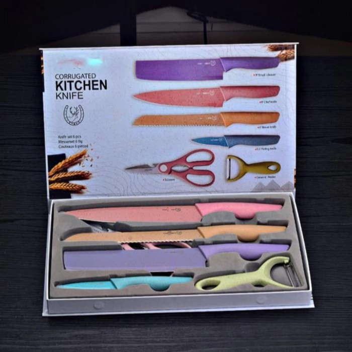 Akena Pisau Set Kitchen Knife ER-0278 Evcriverh