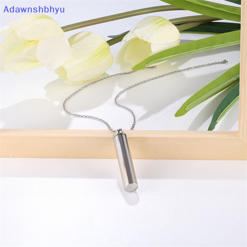 Adhyu Botol Stainless Steel Cremation jewelry Tabung Silinder Abu Guci Liontin Kalung ID