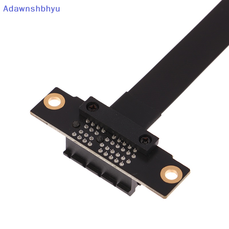 Adhyu PCIE X1 Kabel Riser Dual 90derajat Sudut Kanan Extension Cable PCI Express 1x Riser Card Ribbon Extender ID