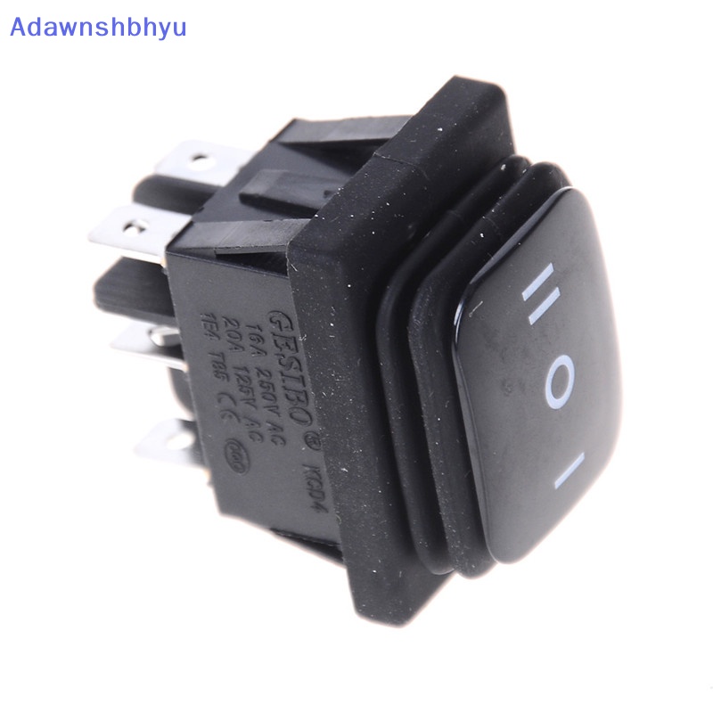 Adhyu 12V Hitam Waterproof 6Pin DPDT Self Locking Rectangle Rocker Switch ID