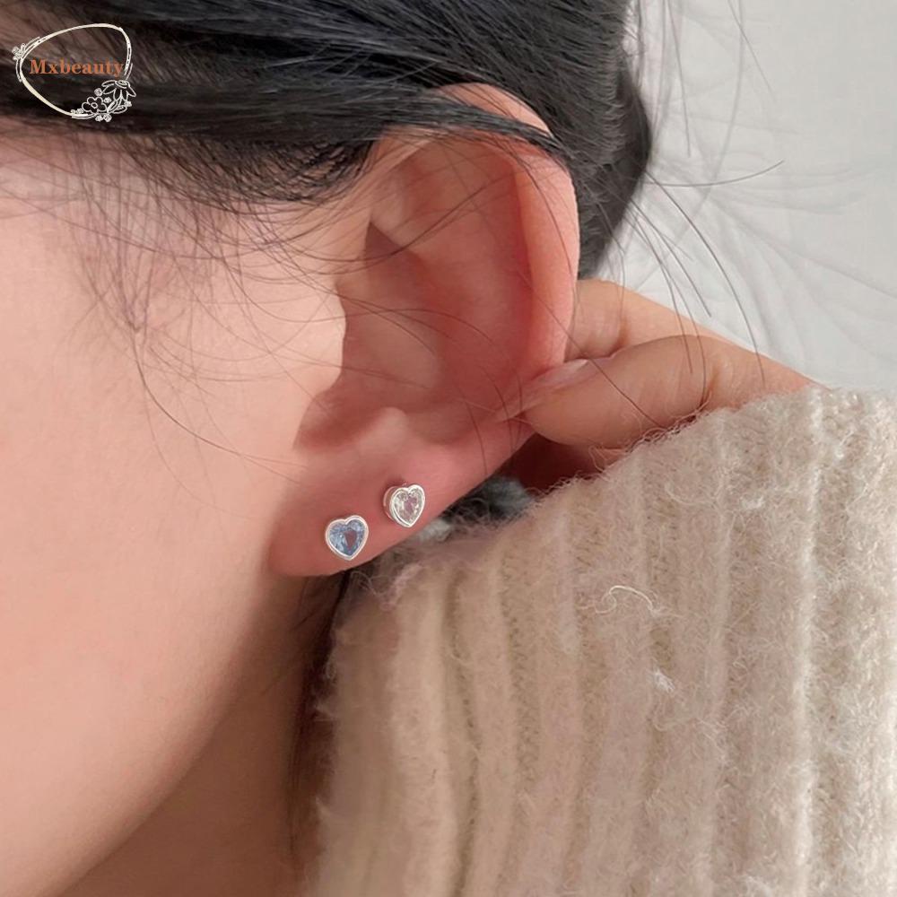 Mxbeauty Anting Wanita Kepribadian Temperamen Mini Mewah Elegan Manis Zirkon Telinga Stud