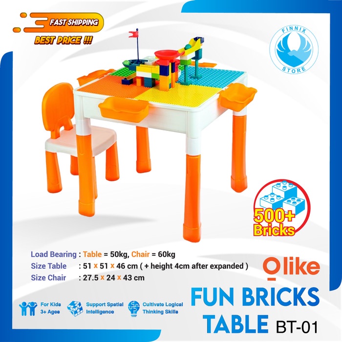 Olike Fun Bricks Table Edu Toys - Mainan Edukasi Anak - OLIKEFUNBRICK