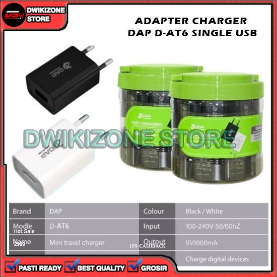 [GROSIR] ADAPTOR CHARGER KEPALA CAS CASAN SINGLE USB ORIGINAL FAST CHARGING TRAVEL