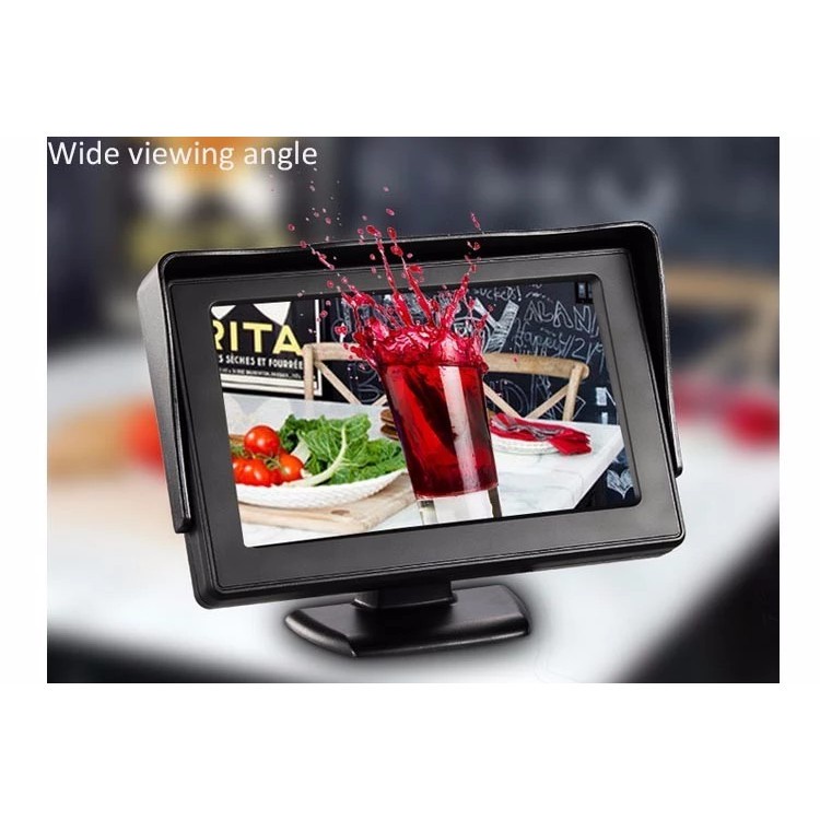 Mini TV Desktop 4.3 / 5 inch Car Parking Display TFT LCD Color Rearview Monitor for DVD, GPS, Camera