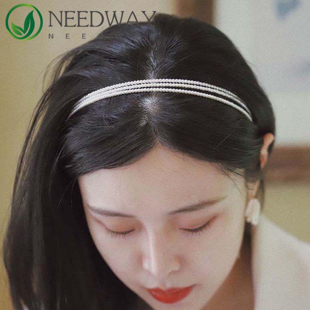 Needway  Mutiara Rambut Hoop Princess Sweet Wash Hair Band Hiasan Kepala Hiasan Rambut Hiasan Kepala Korea