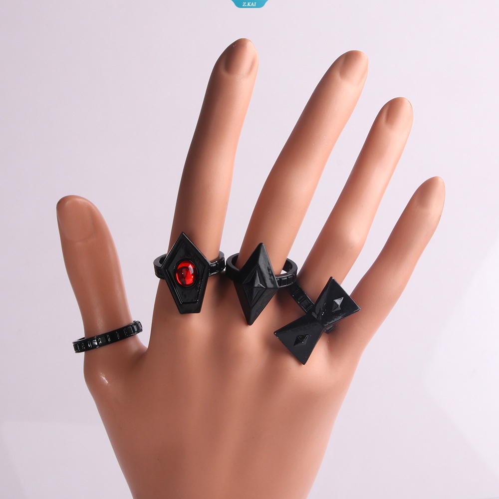 Game Genshin Impact Hu Tao Cincin Aksesoris Cosplay Rings Set Props Karakter Proyek Anime Metal Ring Hadiah Untuk Unisex [ZK]