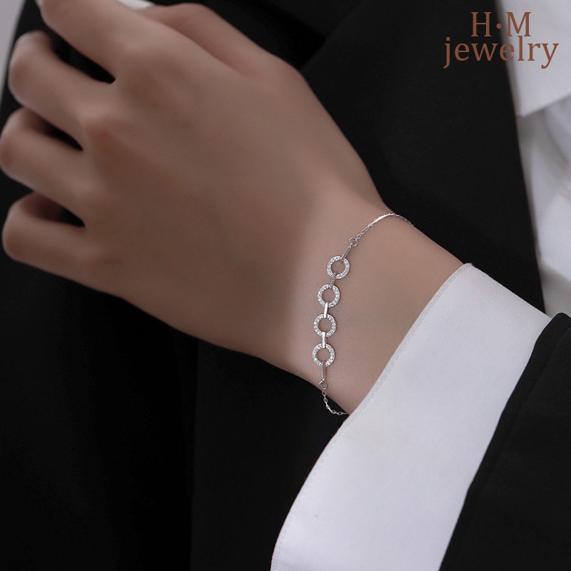 Ring Diamond Light Luxury and Simplicity Ins Style Bracelet Cold Style High-Grade Bracelet