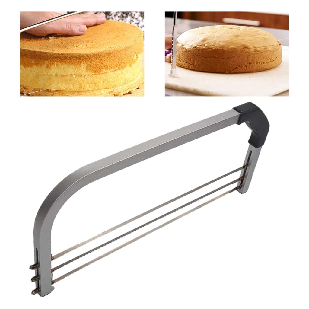 Pemotong Kue Lapis Slicer Profesional Gergaji Potong 3kawat Untuk Aksesoris Alat Masak