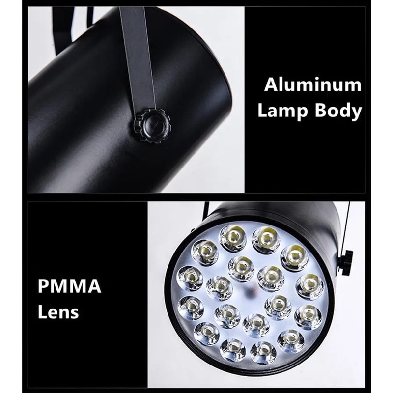 Lampu SpotLight Rail LED 7W 12W  Lampu Sorot Track Rell Rel Spotlight Hitam Putih