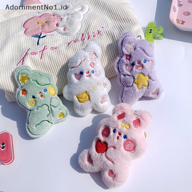 [AdornmentNo1] Lucu Kartun Mewah Kelinci Liontin Boneka Plush Gadis Tas Gantungan Kunci Ornamen Tas Dekorasi Keychain Ransel Ch Stuff Plush Toy [ID]