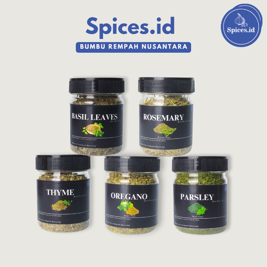 SPICES Parsley Oregano Thyme Rosemary Basil Kering Bubuk Dried
