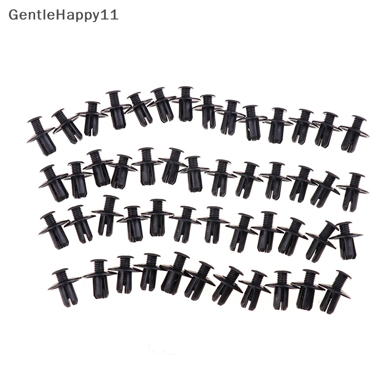 Gentlehappy 50pcs Universal Mobil Bumper Fender 8mm Lubang Plastik Paku Keling Pengikat Sekrup id