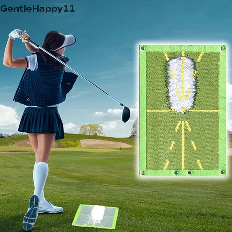 Gentlehappy Golf Swing Mat Hitg Pad Arah Mark Track Mat Matras Latihan Ayunan Golf id