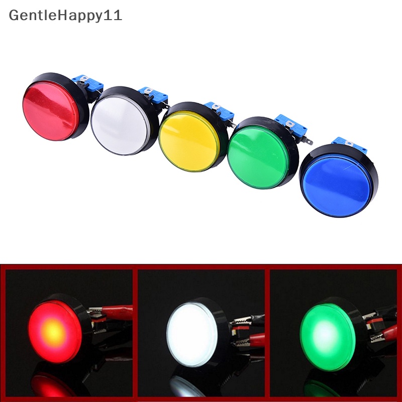 Gentlehappy Lampu LED 60mm Bulat Besar Arcade Video Game Player Push Button Switch Lamp id