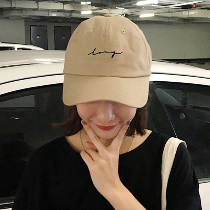 Topi Baseball Geometri Alfabet Tren Versi Korea Shade