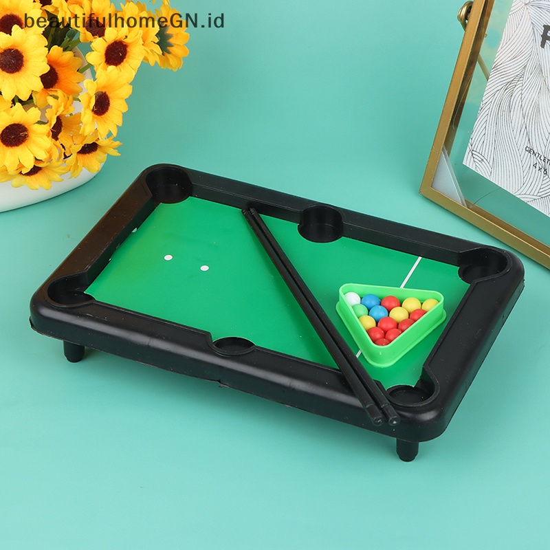 {Cantik} Set Permainan Mainan Snooker Meja Kolam Renang Mini Biliar Interaksi Orang Tua-Anak~