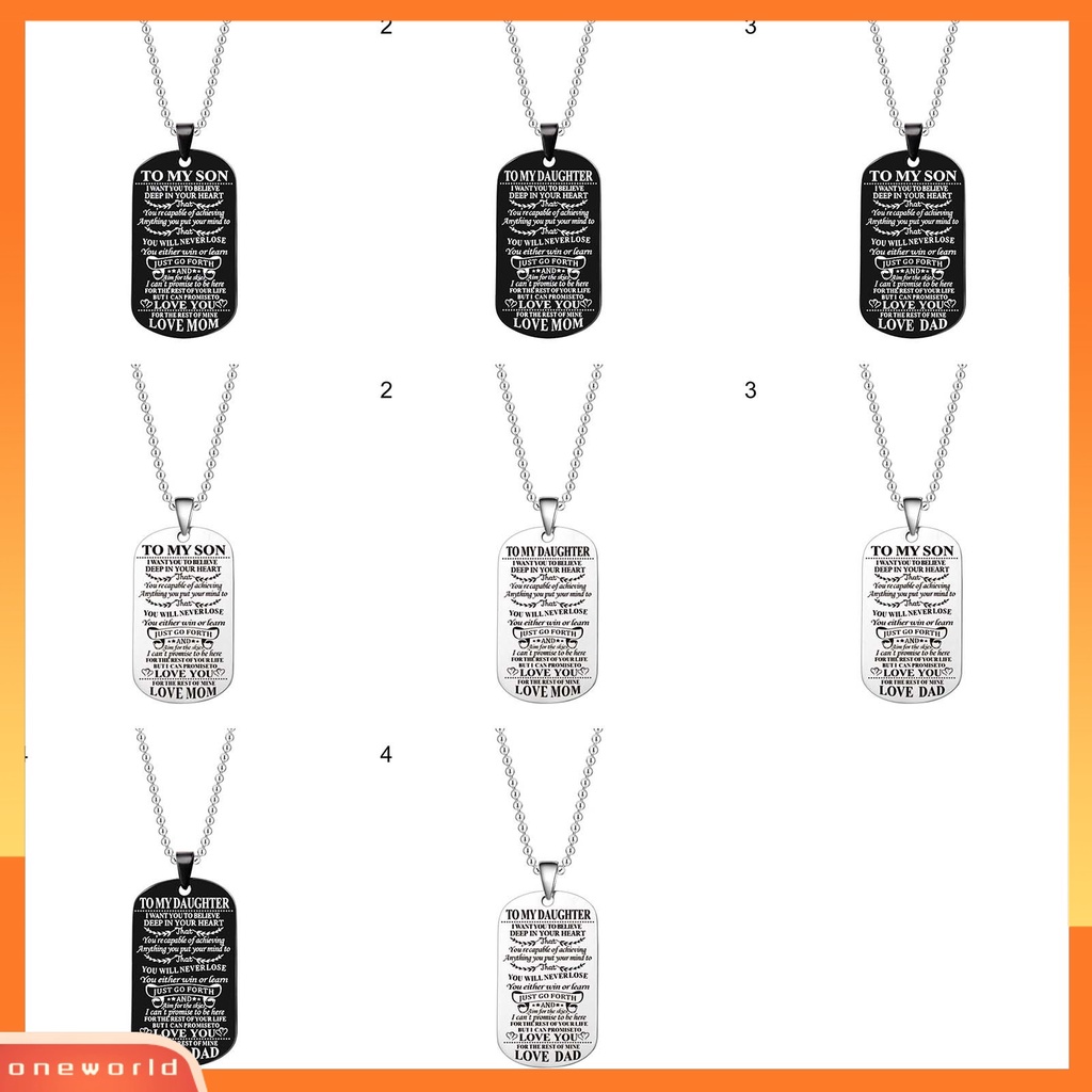 [ONE] Bola Rantai Hip Hop Penjaga Kalung Baja Titanium Untuk Anakku Tag Sweater Kalung Perhiasan Aksesori