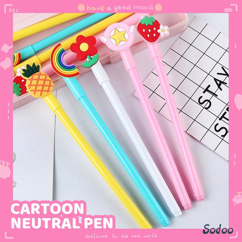 

Pena Tulis Kartun Pena Tinta Gel Kreatif Seri Warna Solid Perlengkapan Belajar Siswa - SO