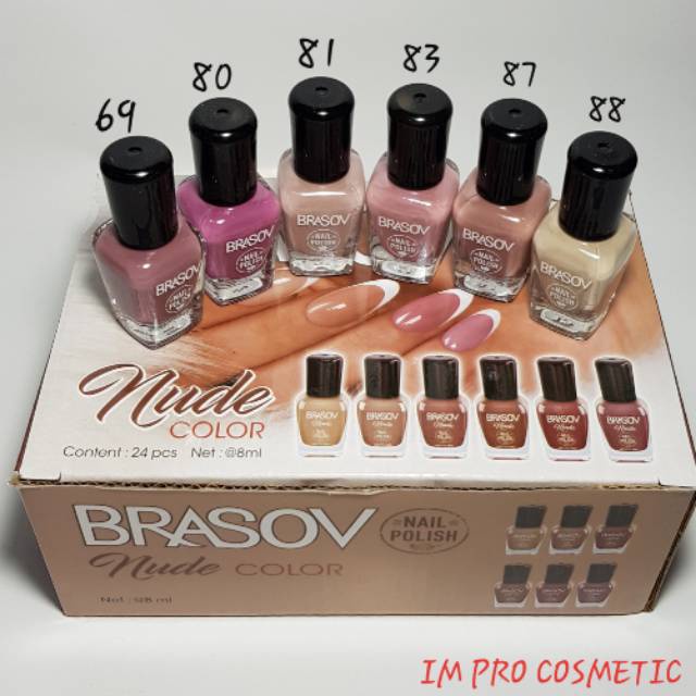 Brasov Kutek Nail Polis Nude Series 8ML Ecer Cat Kuku Original BPOM