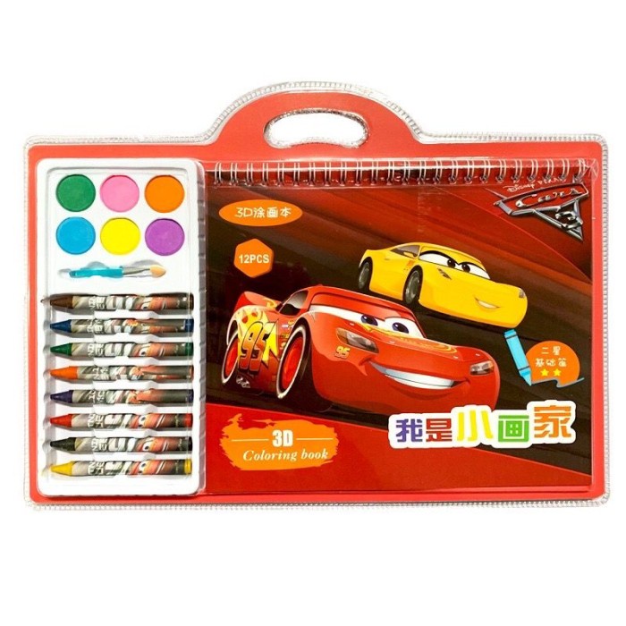 Buku Mewarnai Anak / Buku gambar Crayon Set Mewarnai Disney Premium - 1