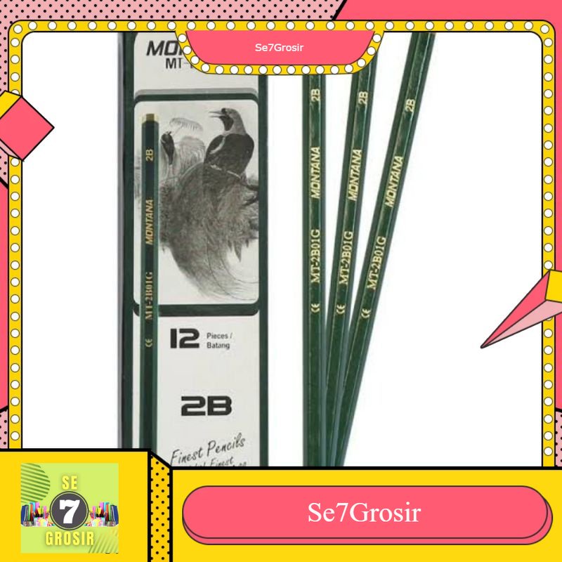 

Pensil 2b montana / Pensil Komputer / Pensil Sekolah / 1 Lusin (12 pcs)