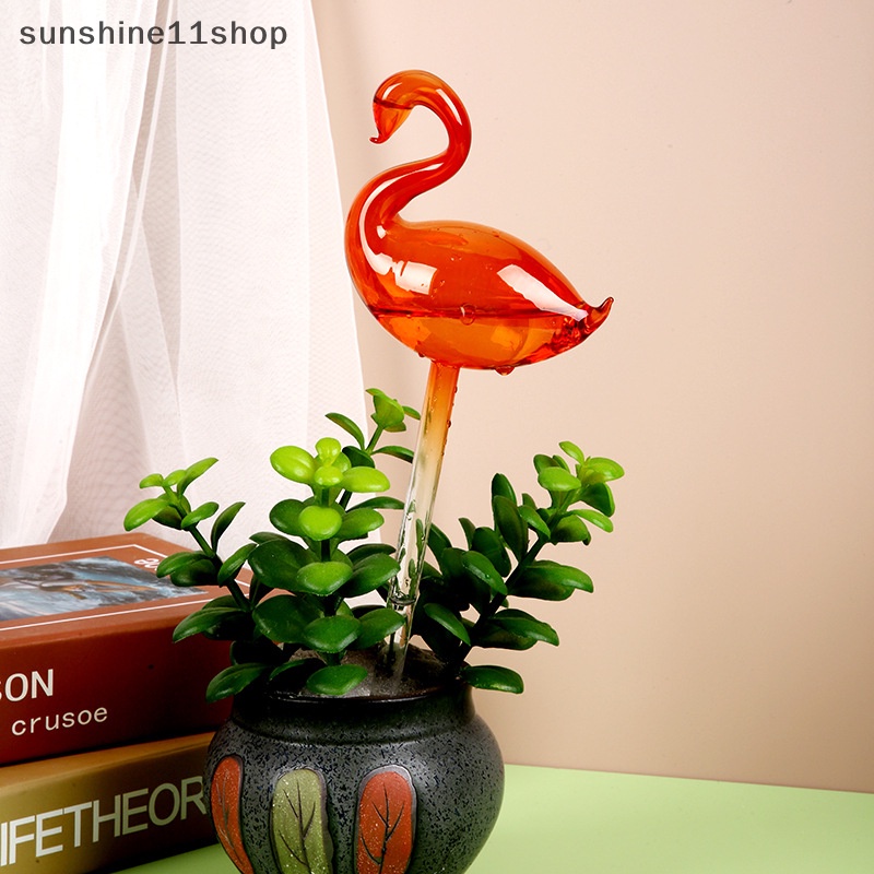 Sho High Quality s Flower Alat Air Otomatis Bentuk Angsa Kaca Borosilikat Tinggi Taman Self Watering System Device N