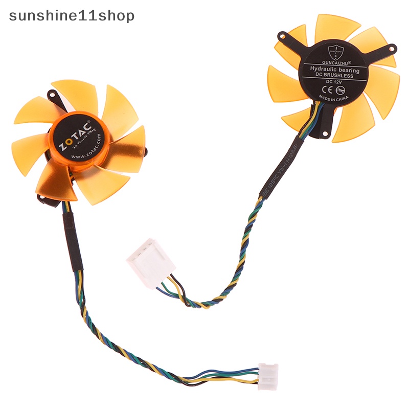 Sho 1Pc 47MM Ultra Tenang Kartu Grafis Lubang Pitch 39MM 12V 4Pin Silent Cooling Fan N