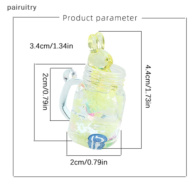 Prt Bercahaya Kelinci Kartun Figure Resin Dekorasi Membuat Perhiasan DIY Hadiah Ornamen PRT