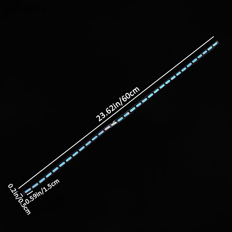 Prt 1/5Pcs 60.5cm Mobil Self-Adhesive Trim DIY Malam Mengemudi Keselamatan Strip Bercahaya PRT
