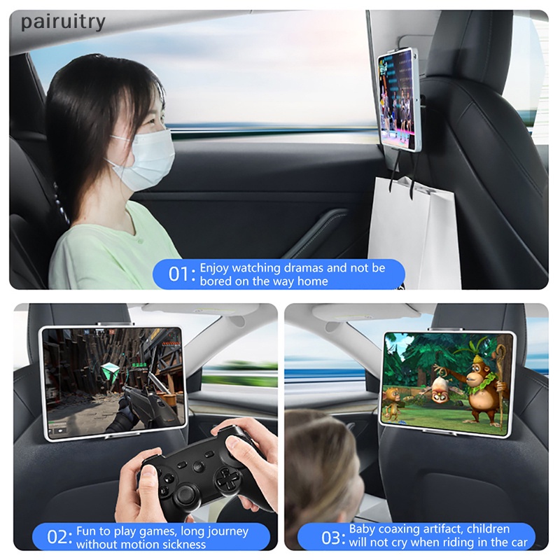 Prt 1Pc Untuk Tesla Model 3y Dudukan Belakang Phone Holder Hook Putar 360derajat Stand PRT