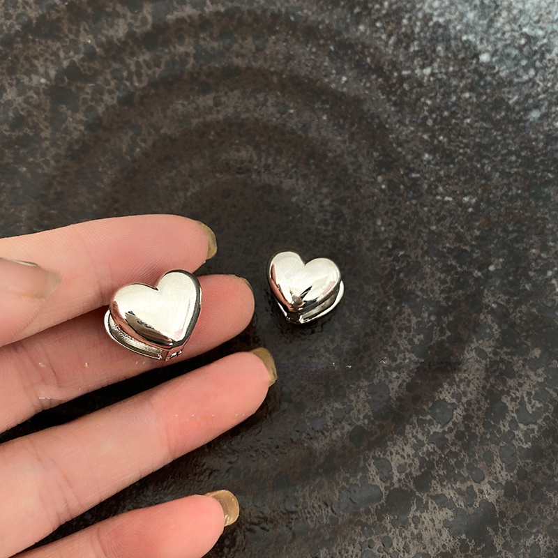 Anting Love Heart Logam Manis Eropa Keren Untuk Aksesori Perhiasan Wanita Gadis