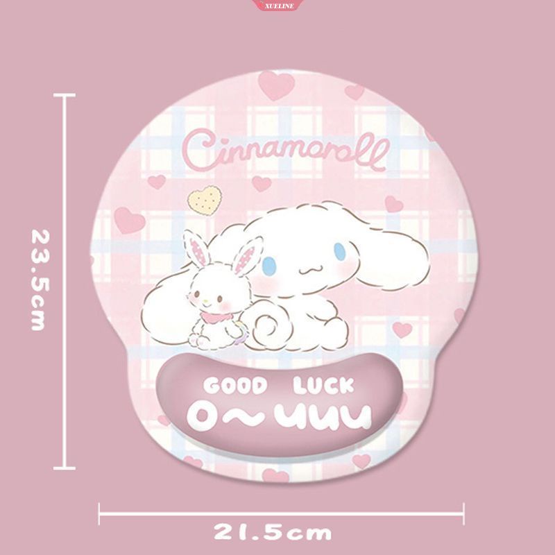 Cinnamoroll Wristband Mouse Pad Dengan Perlindungan Pergelangan Tangan Notebook Alas Mouse Eva Lingkungan Untuk Keyboard Mouse Pc Laptop Desk Pads [ZXL]